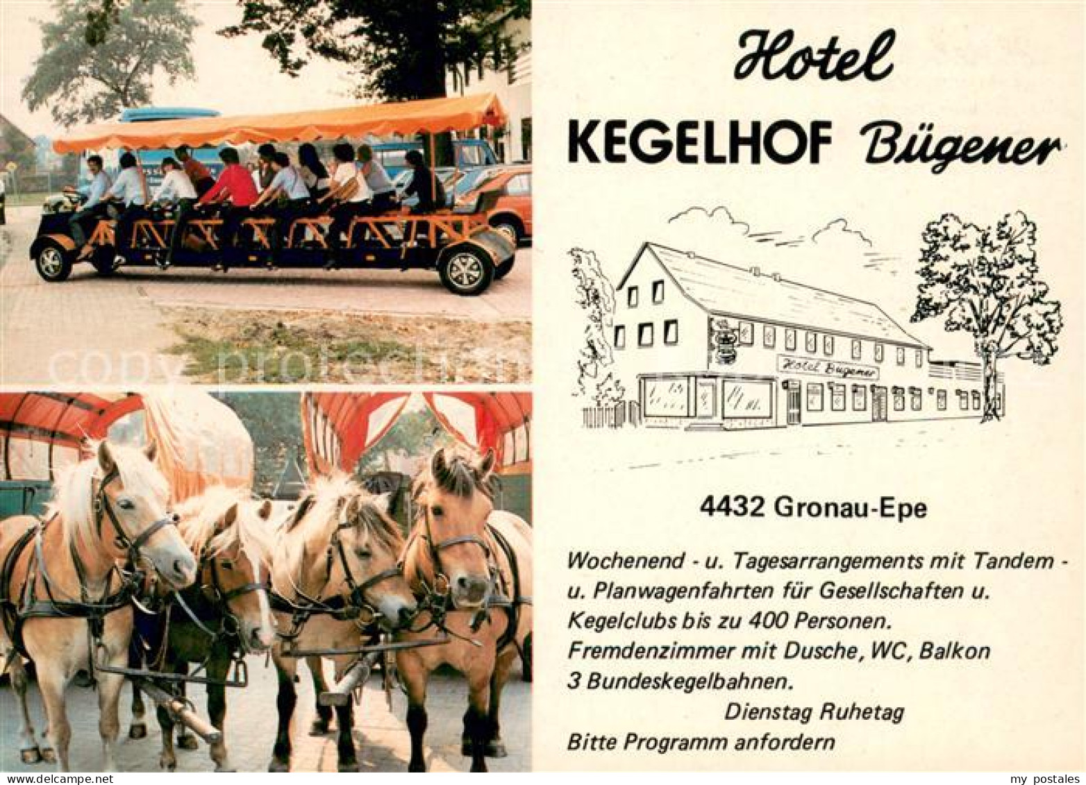 73646105 Epe Westfalen Hotel Kegelhof Buegener Pferdewagen Stretchmobil Epe West - Gronau
