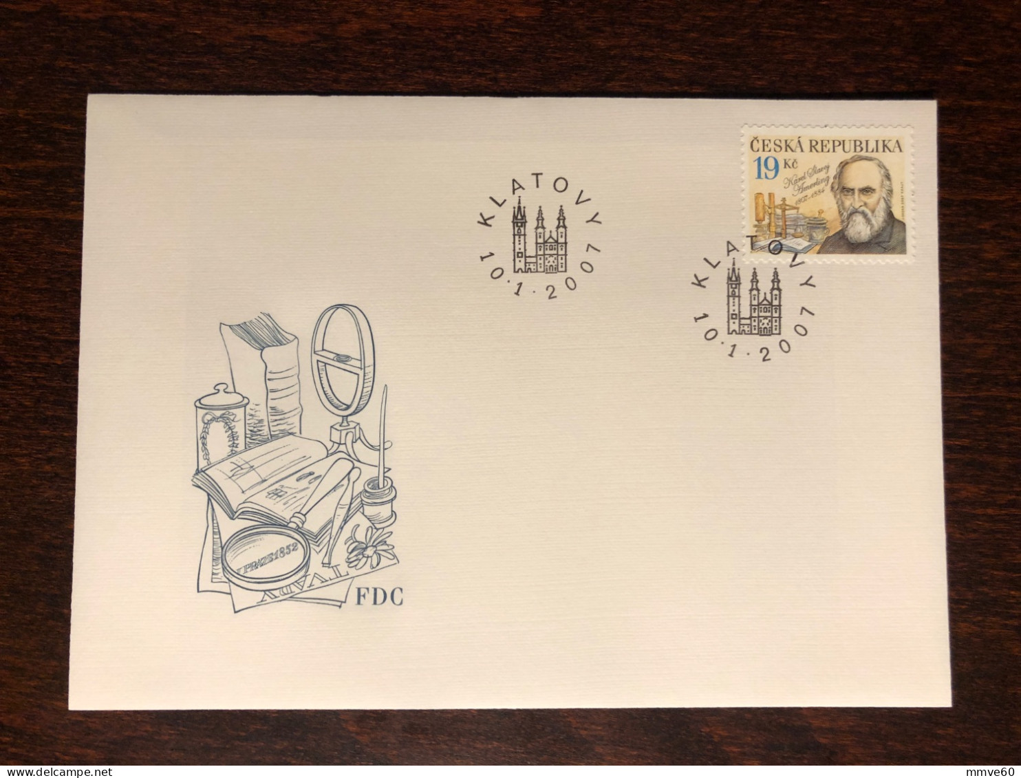 CZECH FDC COVER 2007 YEAR DOCTOR AMERLING HEALTH MEDICINE STAMPS - FDC