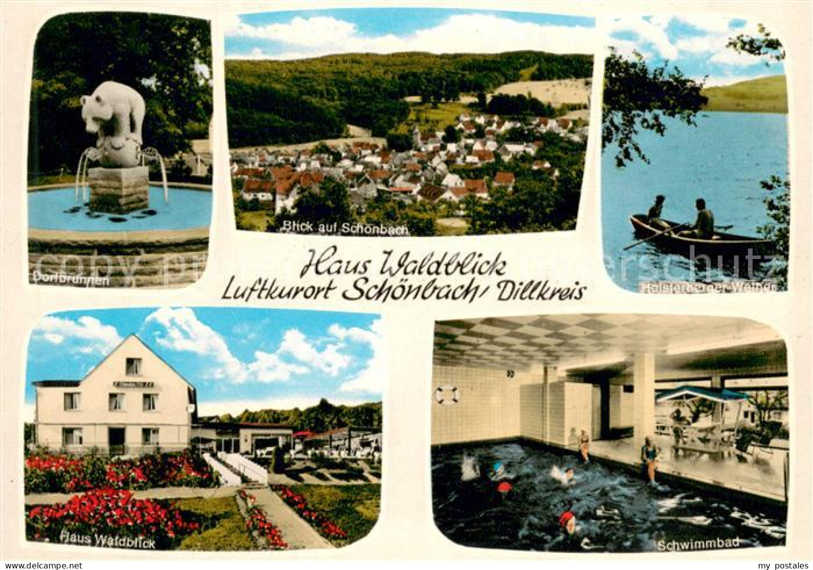 73646016 Schoenbach Dillkreis Restaurant Pension Haus Waldblick Hallenbad Dorfbr - Herborn