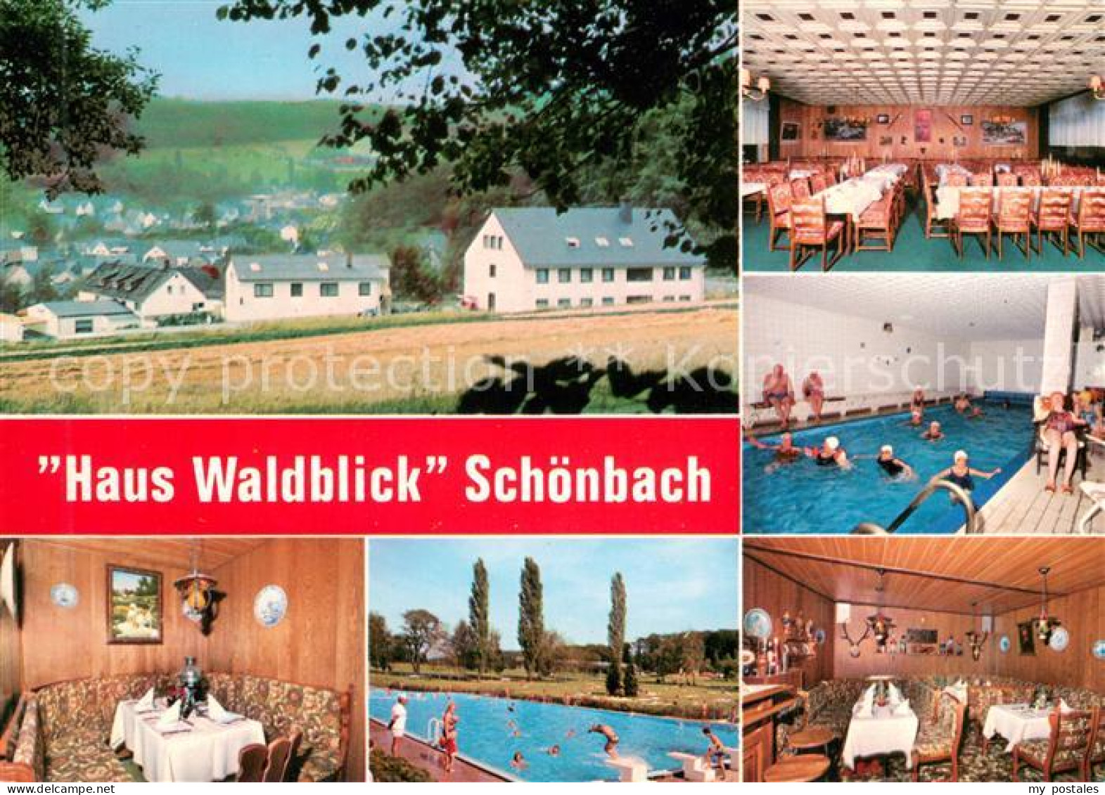73646012 Schoenbach Dillkreis Restaurant Pension Haus Waldblick Hallenbad Freiba - Herborn