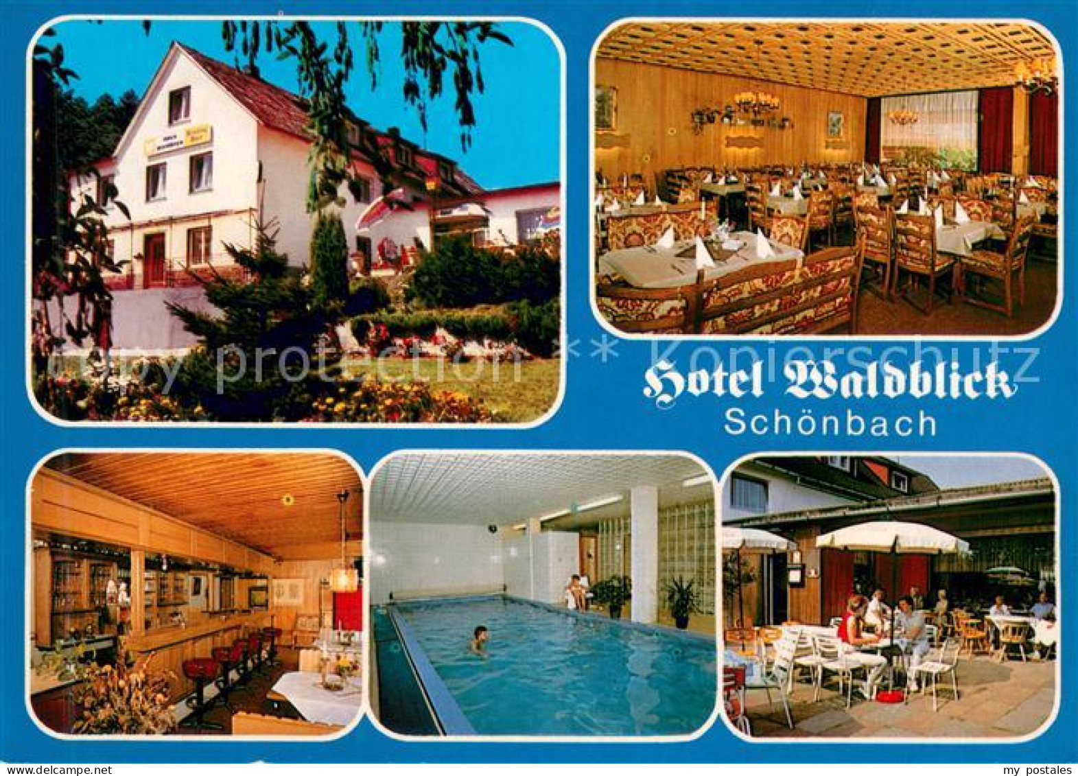 73646011 Schoenbach Hassfurt Hotel Waldblick Restaurant Cafe Hallenbad Terrasse - Autres & Non Classés