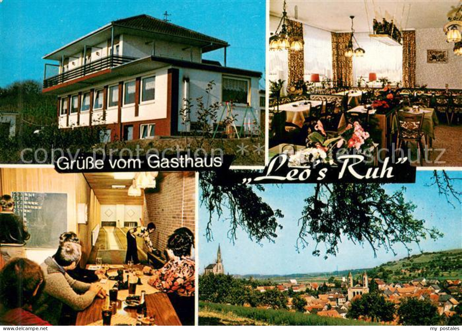 73646007 Waldboeckelheim Gasthau Cafe Leo's Ruh Kegelbahn Stadtpanorama Waldboec - Autres & Non Classés