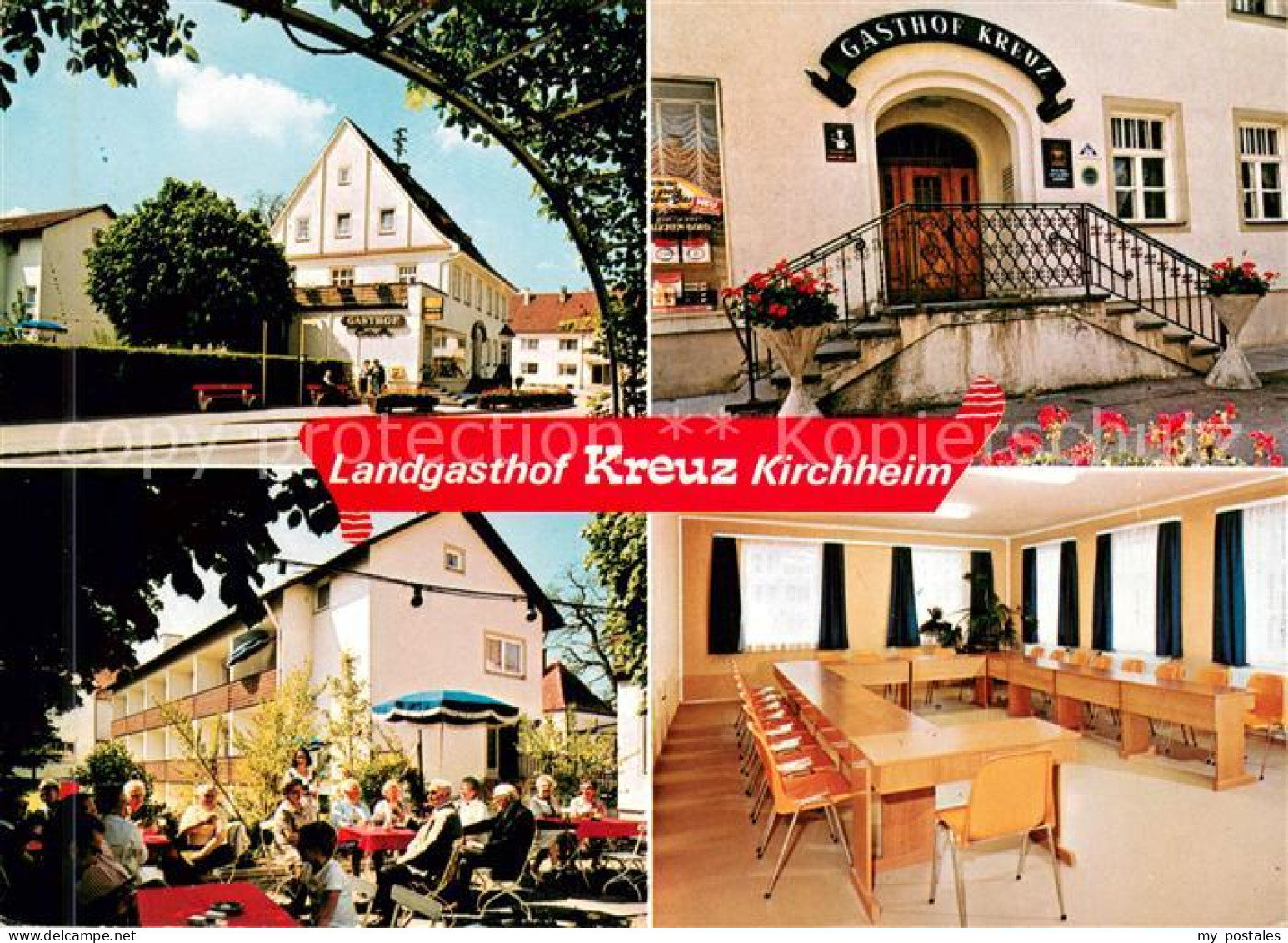 73645992 Kirchheim Schwaben Landgasthof Kreuz Restaurant Seminarraum Terrasse Ki - Autres & Non Classés