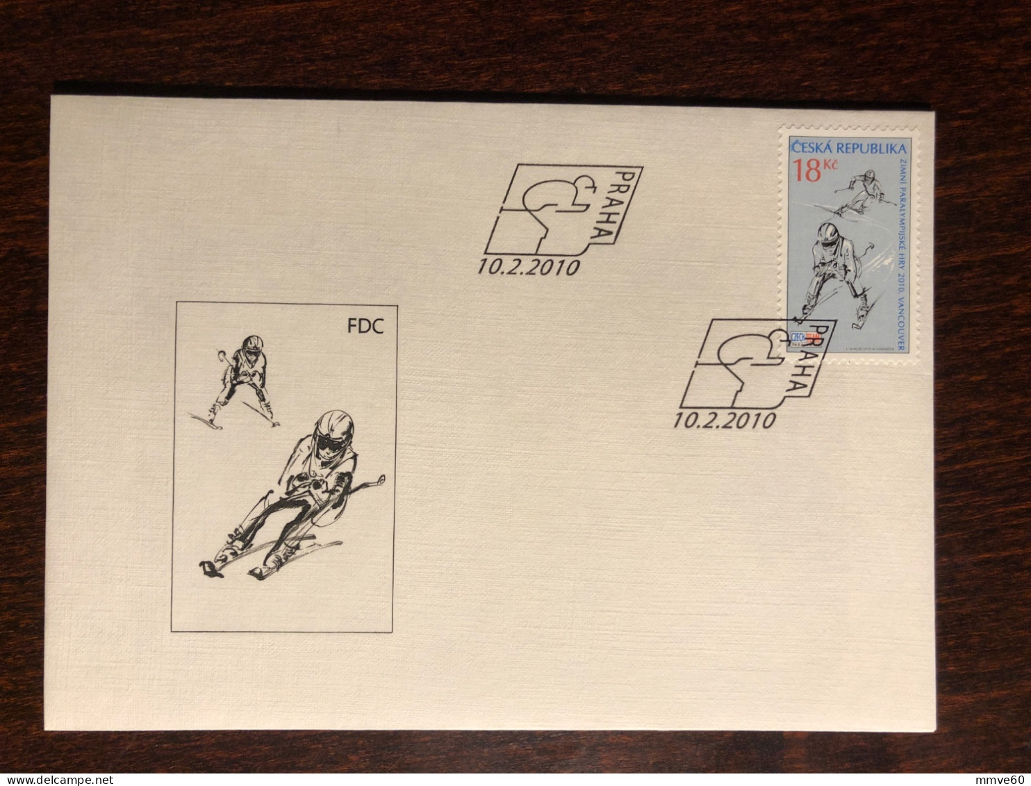 CZECH FDC COVER 2010 YEAR PARALYMPIC DISABLED SPORTS HEALTH MEDICINE STAMPS - FDC