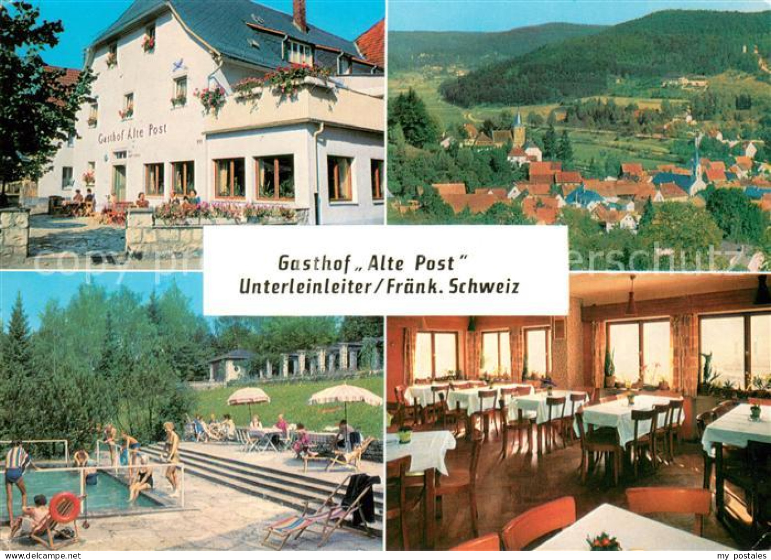 73645942 Unterleinleiter Gasthof Alte Post Restaurant Swimming Pool Panorama Unt - Autres & Non Classés