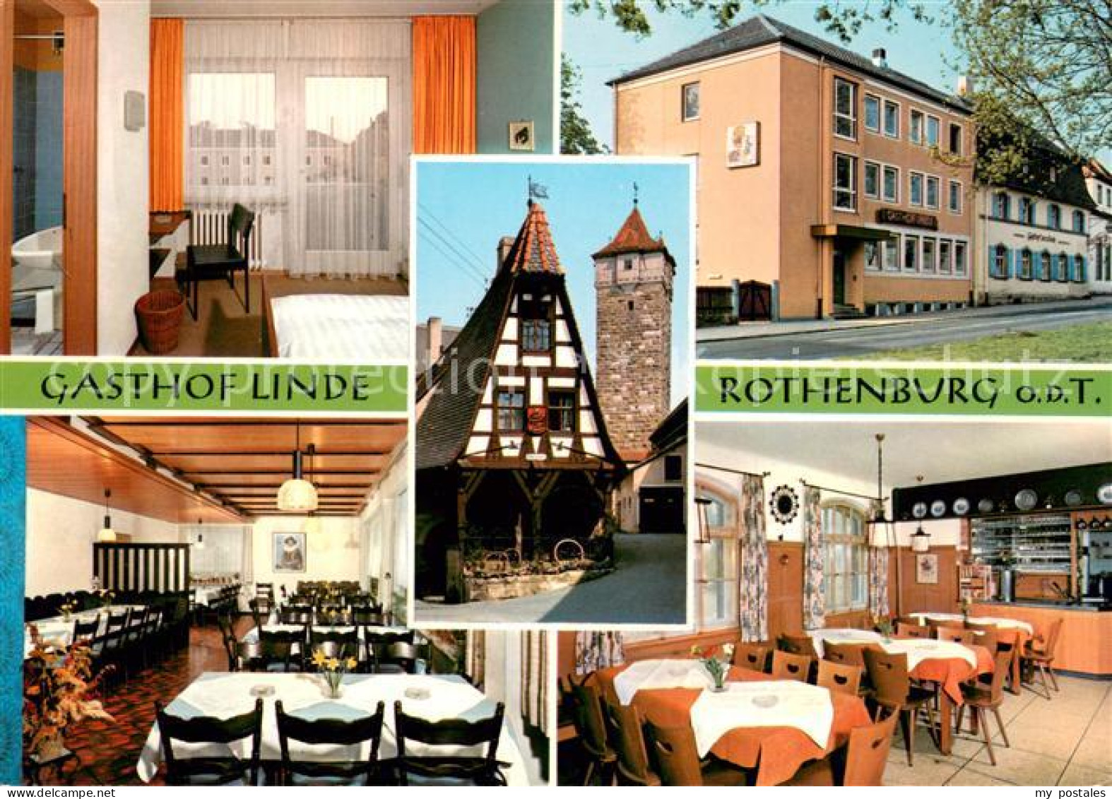 73645921 Rothenburg Tauber Gasthof Linde Gastraum Fremdenzimmer Altstadt Fachwer - Rothenburg O. D. Tauber