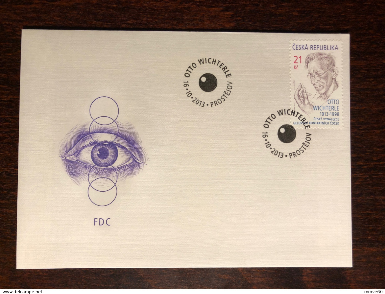 CZECH FDC COVER 2013 YEAR OPHTHALMOLOGY CONTACT LENSES HEALTH MEDICINE STAMPS - FDC