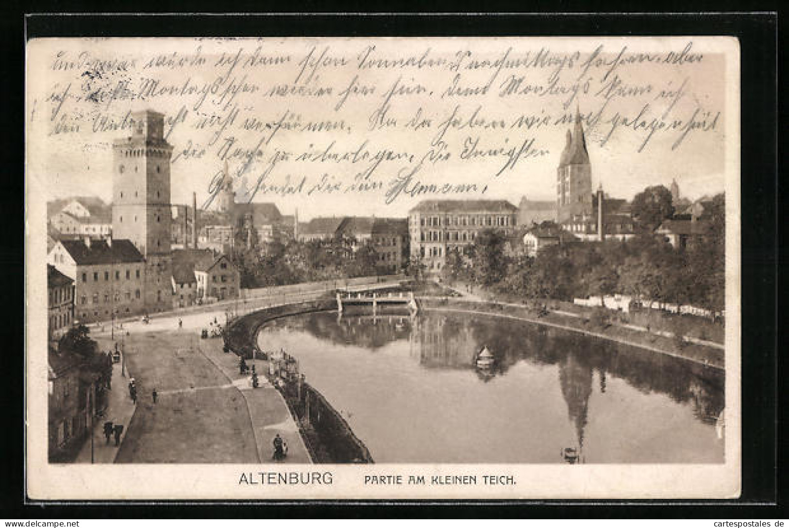AK Altenburg I. S.-A., Partie Am Kleinen Teich  - Altenburg