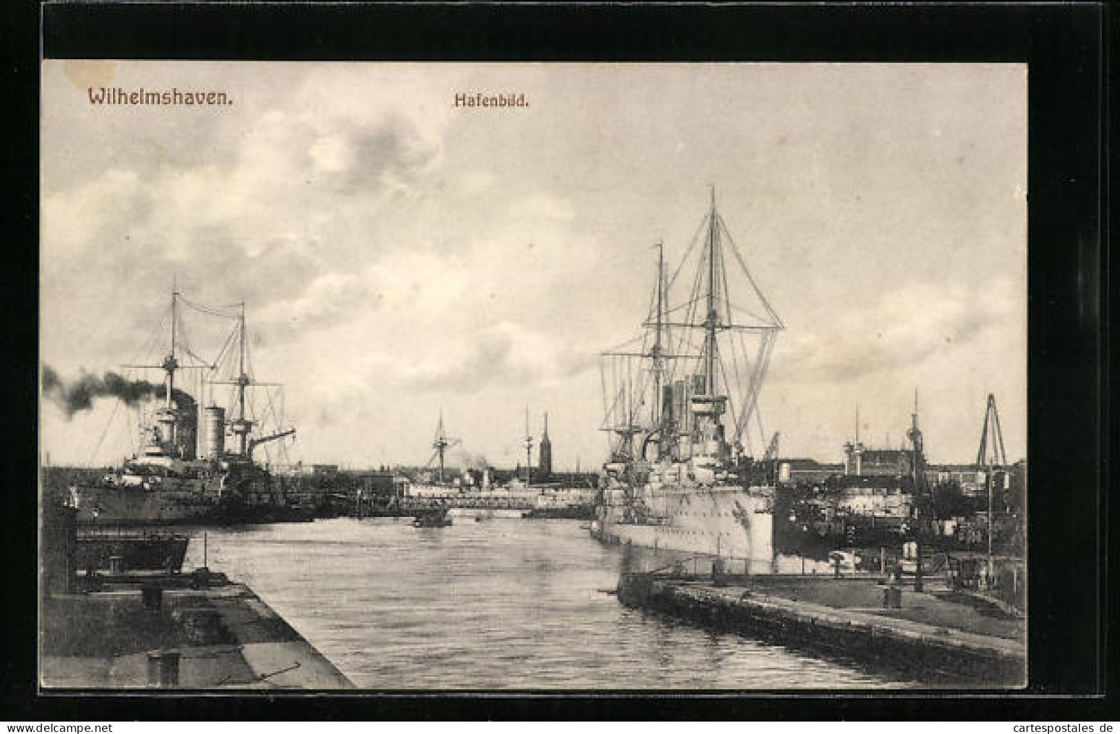 AK Wilhelmshaven, Hafenbild Mit Segelschiff Und Dampfer  - Sonstige & Ohne Zuordnung