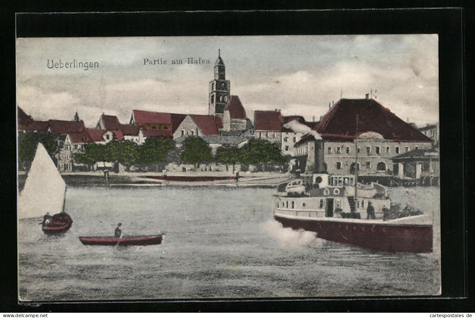 AK Ueberlingen, Partie Am Hafen Mit Schiffen  - Sonstige & Ohne Zuordnung