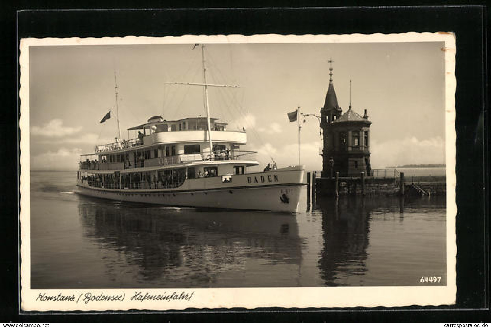 AK Konstanz /Bodensee, Schiff Bei Der Hafeneinfahrt  - Sonstige & Ohne Zuordnung