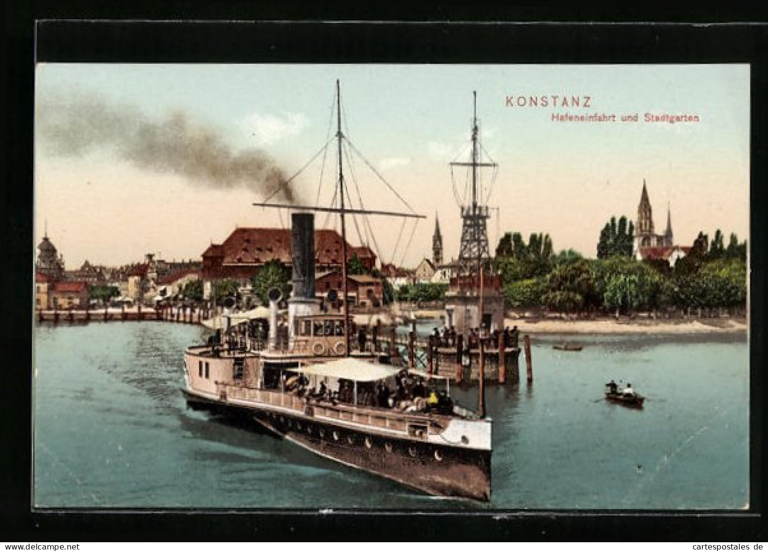AK Konstanz, Hafeneinfahrt Und Stadtgarten  - Sonstige & Ohne Zuordnung