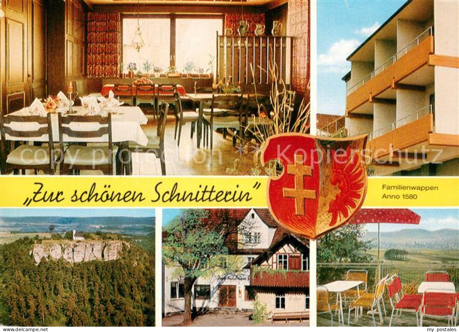 73645696 Romansthal Oberfranken Gasthof Zur Schoenen Schnitterin Familienwappen  - Staffelstein