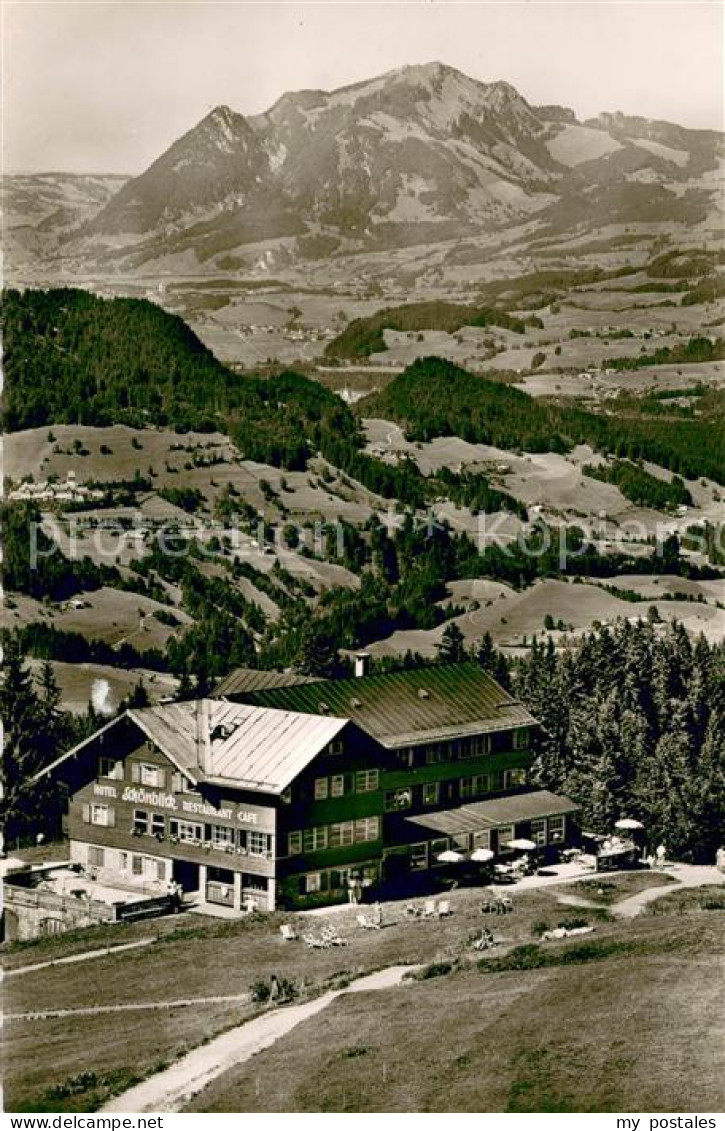 73645670 Oberstdorf Alpenhotel Schoenblick Blick Ins Illertal Mit Gruenten Allga - Oberstdorf
