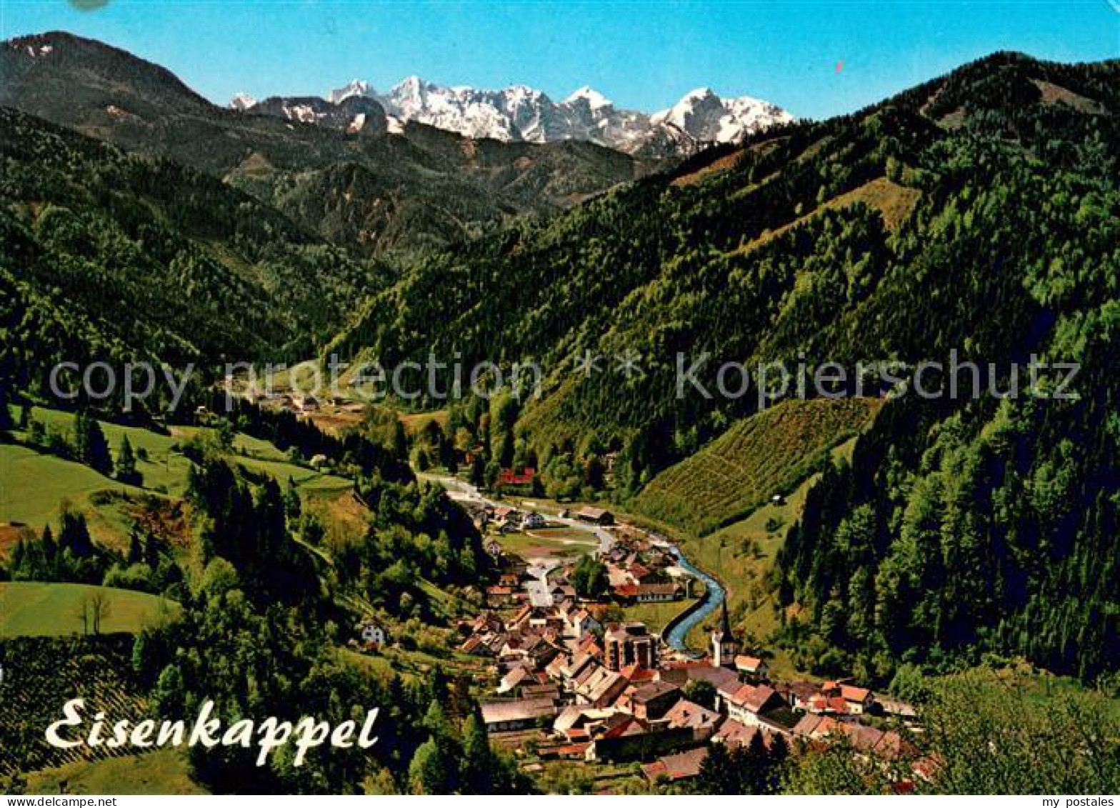 73645637 Eisenkappel-Vellach Panorama Talblick Steiner Alpen Eisenkappel-Vellach - Sonstige & Ohne Zuordnung
