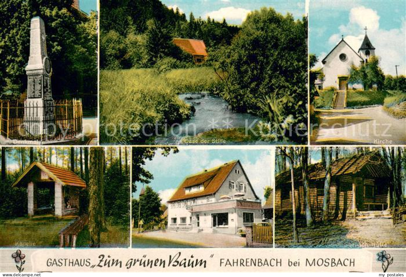 73645563 Fahrenbach Baden Gasthaus Zum Gruenen Baum Denkmal Oase Der Stille Kirc - Other & Unclassified