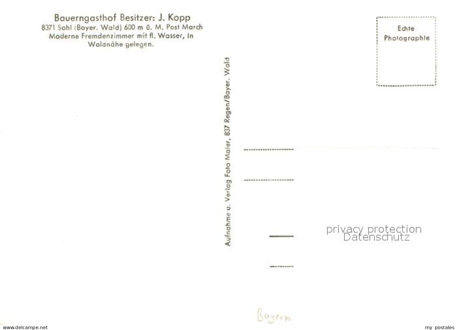 73645555 Sohl Niederbayern Bauerngasthof Kopp Panorama Gaststube Sohl Niederbaye - Sonstige & Ohne Zuordnung