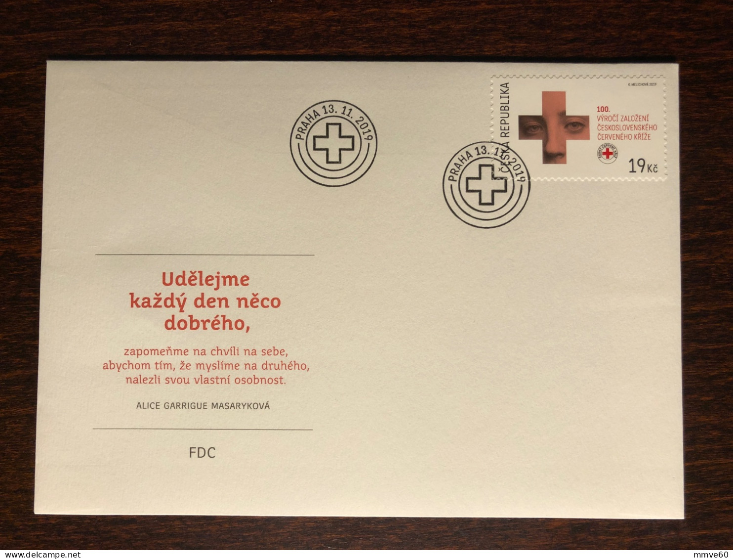 CZECH FDC COVER 2019 YEAR RED CROSS HEALTH MEDICINE STAMPS - FDC