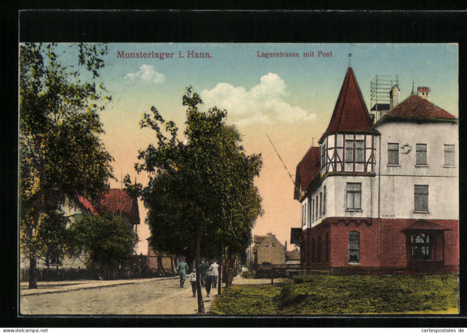 AK Munsterlager I. Hann, Lagerstrasse Mit Post  - Munster