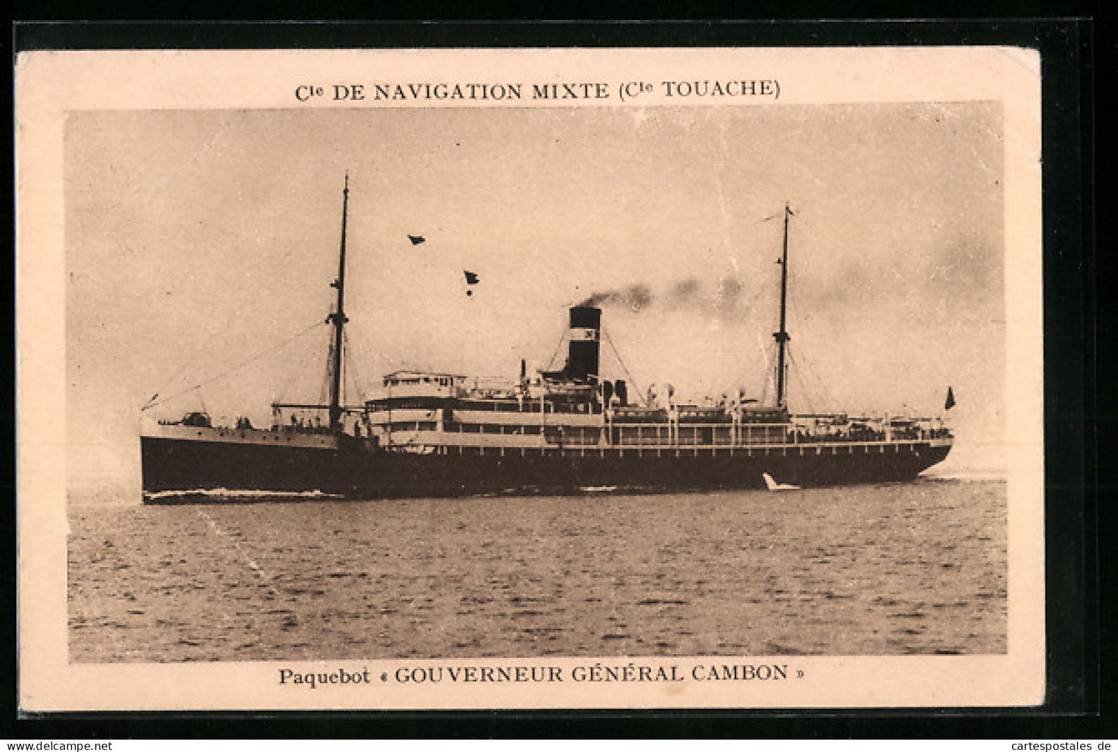 AK Passagierschiff Gouverneur General Cambon, Seitlich Ansicht Des Schiffes  - Steamers