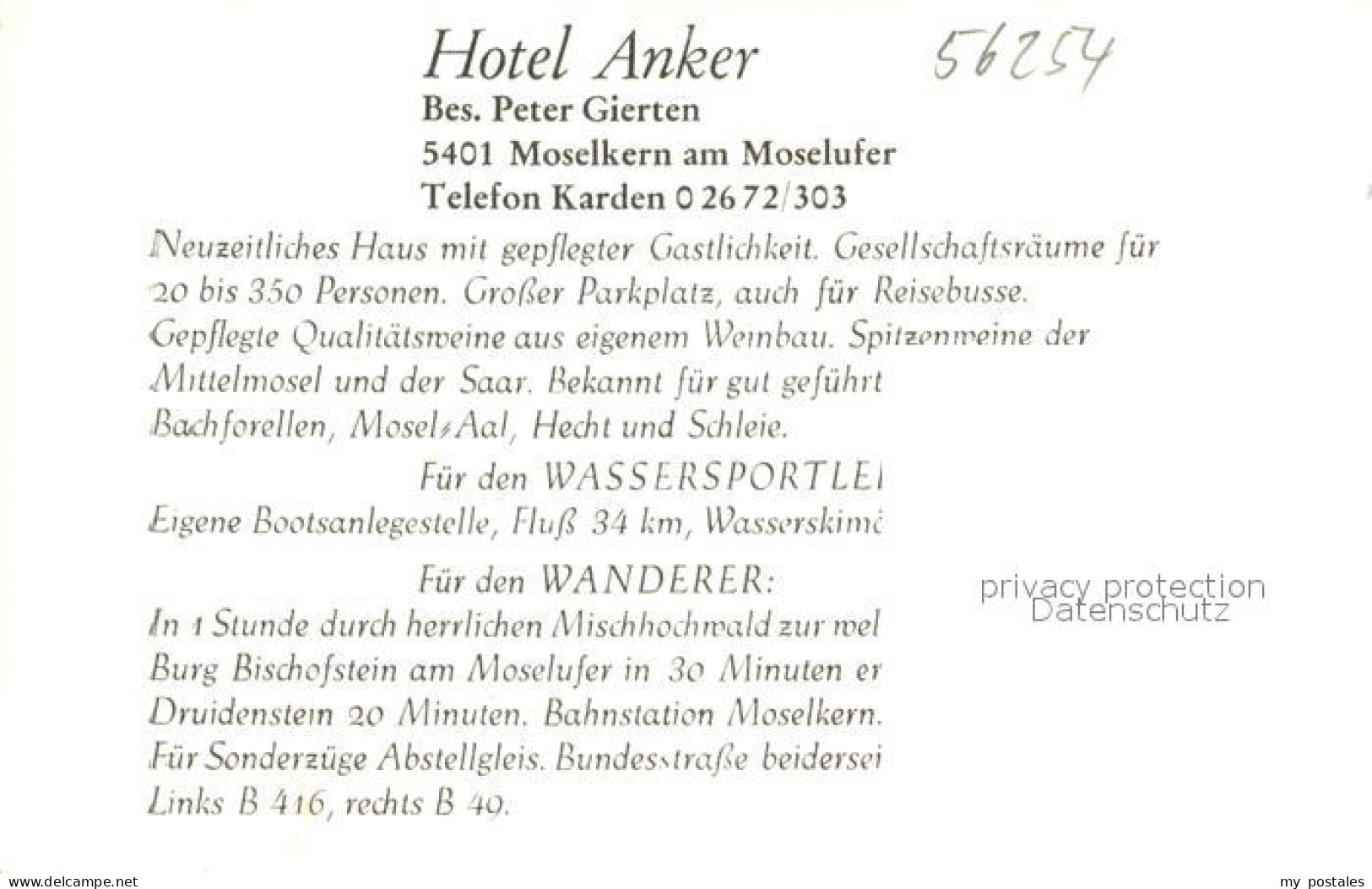 73645082 Moselkern Hotel Anker Pitt Gastraeume Moselkern - Sonstige & Ohne Zuordnung