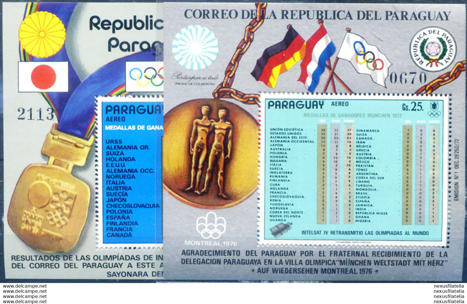 Sport. Olimpiadi Monaco 1972. - Paraguay