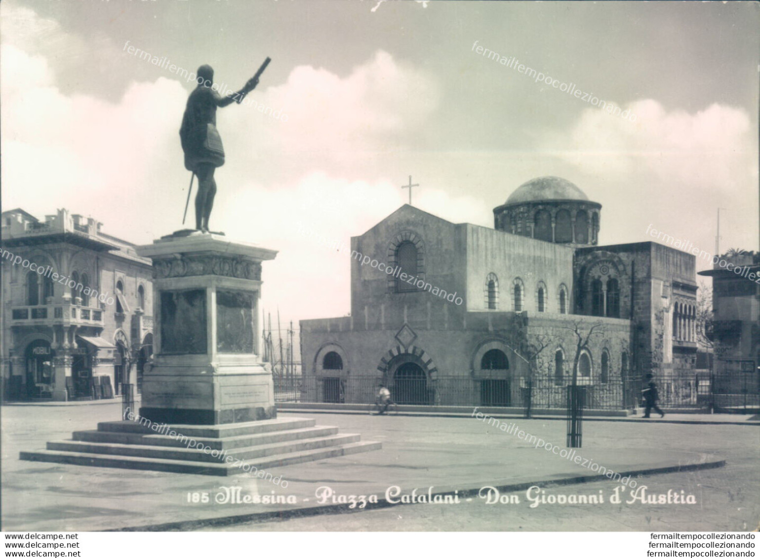 V116 Cartolina Messina Citta' Piazza Catalani Don Giovanni D'austria - Messina