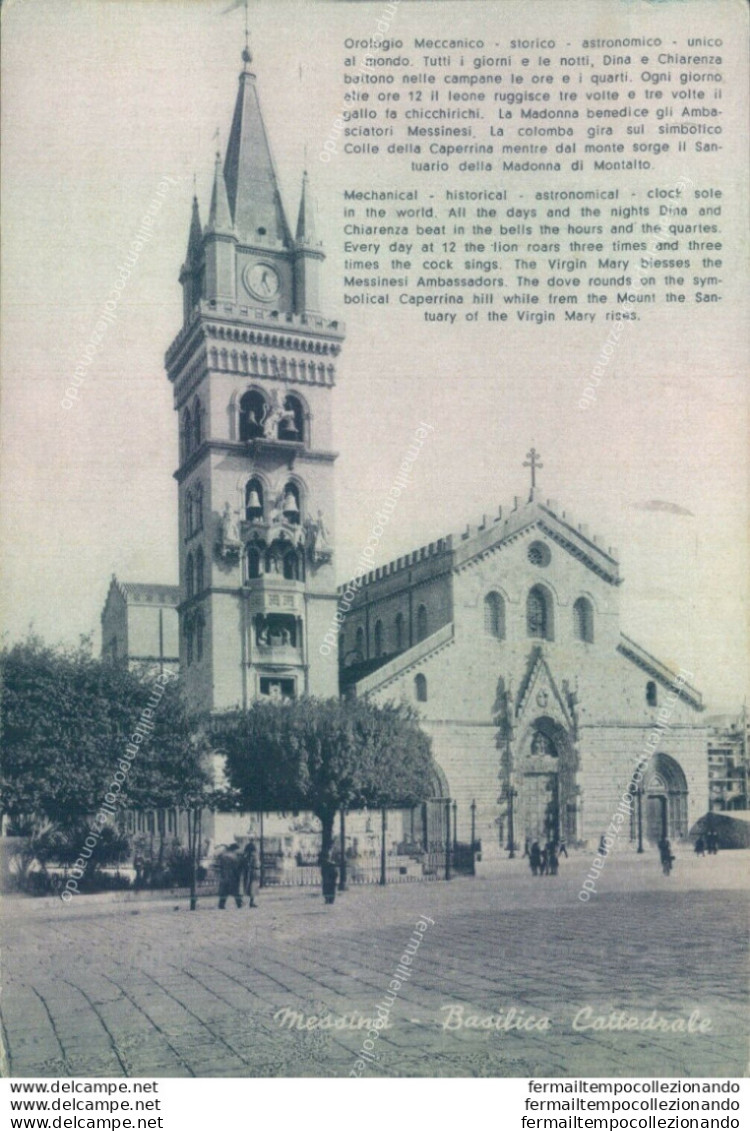 Ab289 Cartolina Messina Citta' Basilica Cattedrale - Messina