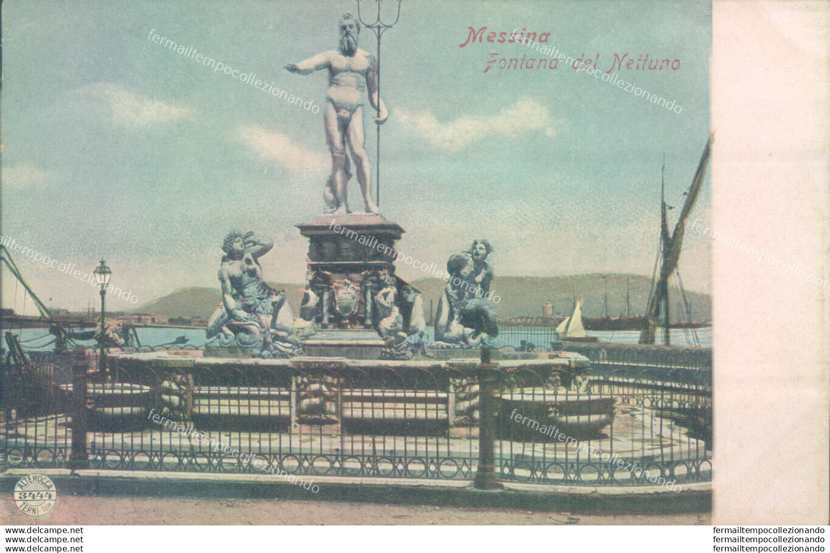 Ab236 Cartolina Messina  Citta'fontana Del Nettuno - Messina