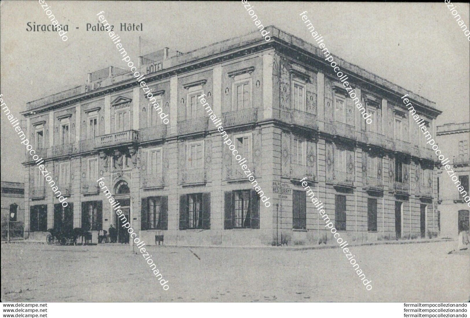 As600 Cartolina Siracusa Citta' Palace Hotel 1916 - Siracusa