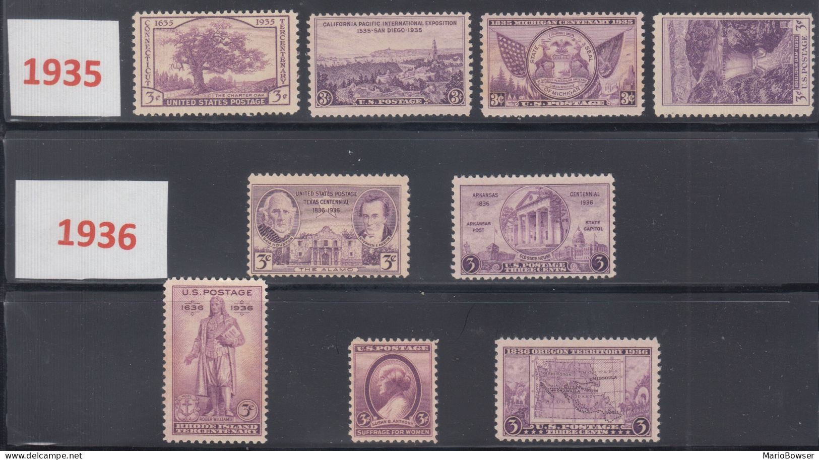USA 1935-36 Full Year MNH Stamps Set SC# 772-784 With 9 Stamps - Full Years