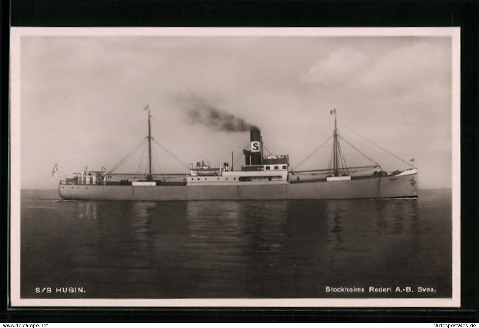 AK Handelsschiff S.S. Hugin In Leichter Fahrt  - Koopvaardij