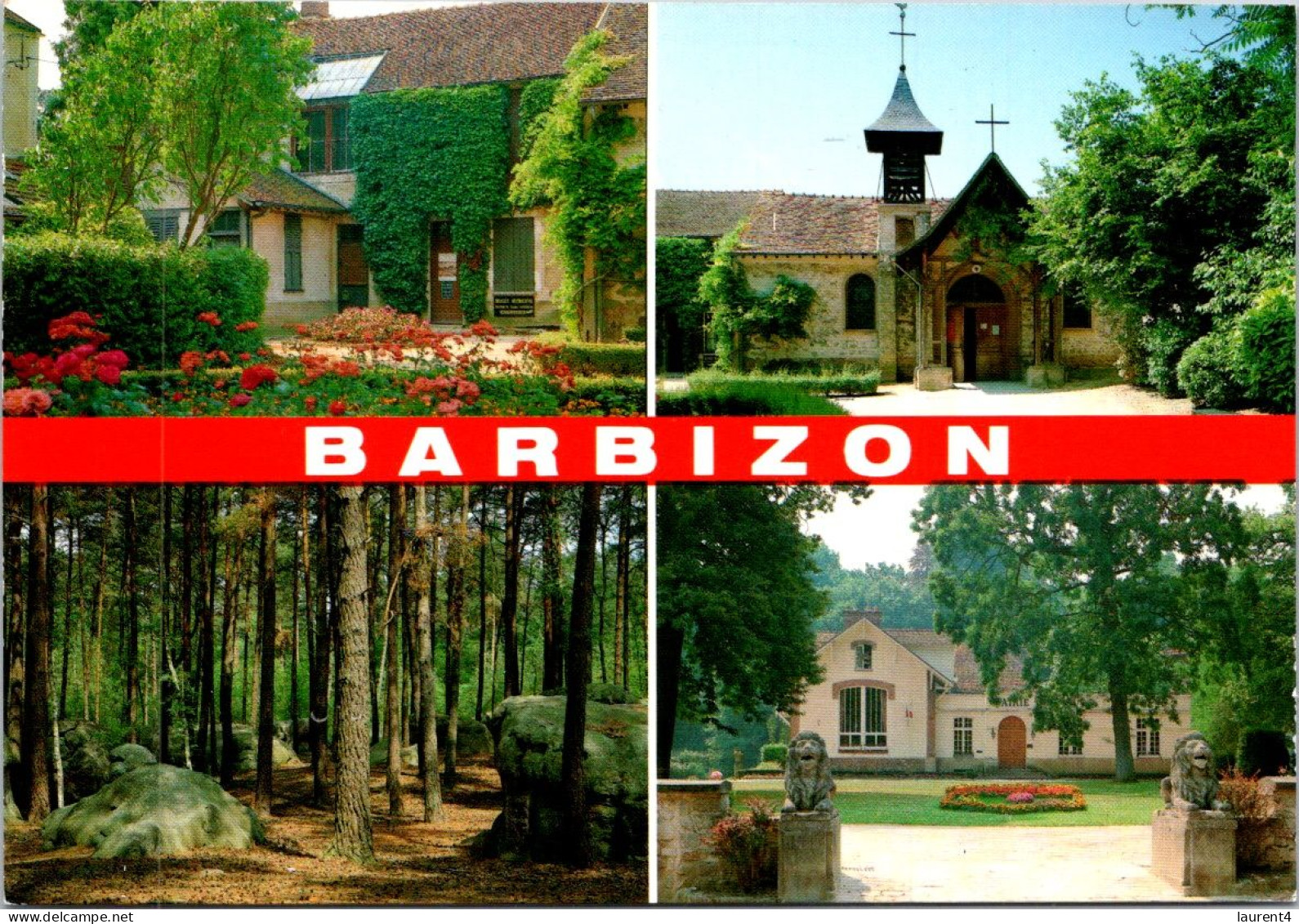 2-5-2024 (3 Z 40) France - Barbizon  (posted In 1996 With Football 98 World Cup Stamp) - Barbizon