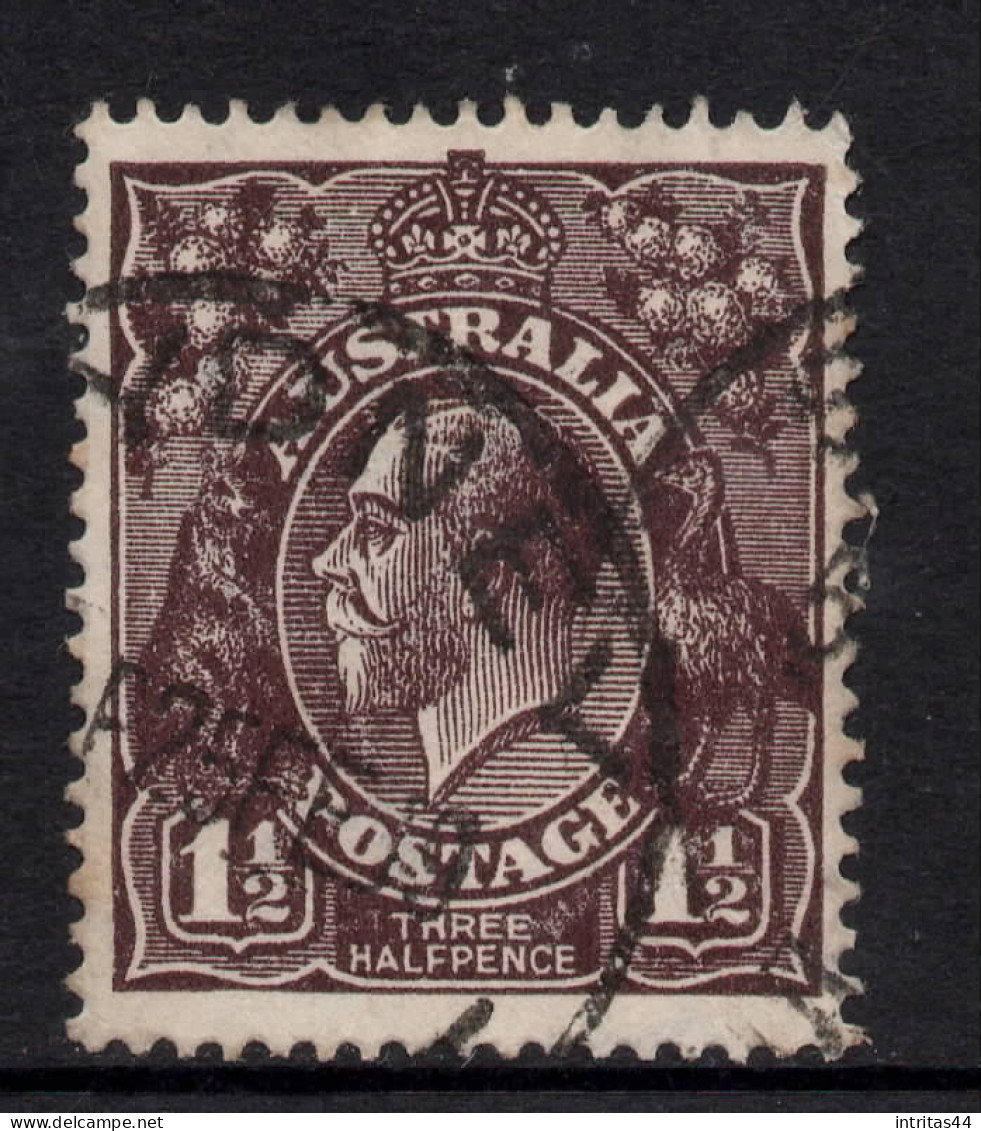 AUSTRALIA 1919  1.1/2d BLACK - BROWN  KGV STAMP PERF.14 LMW SG.51 VFU. - Usati