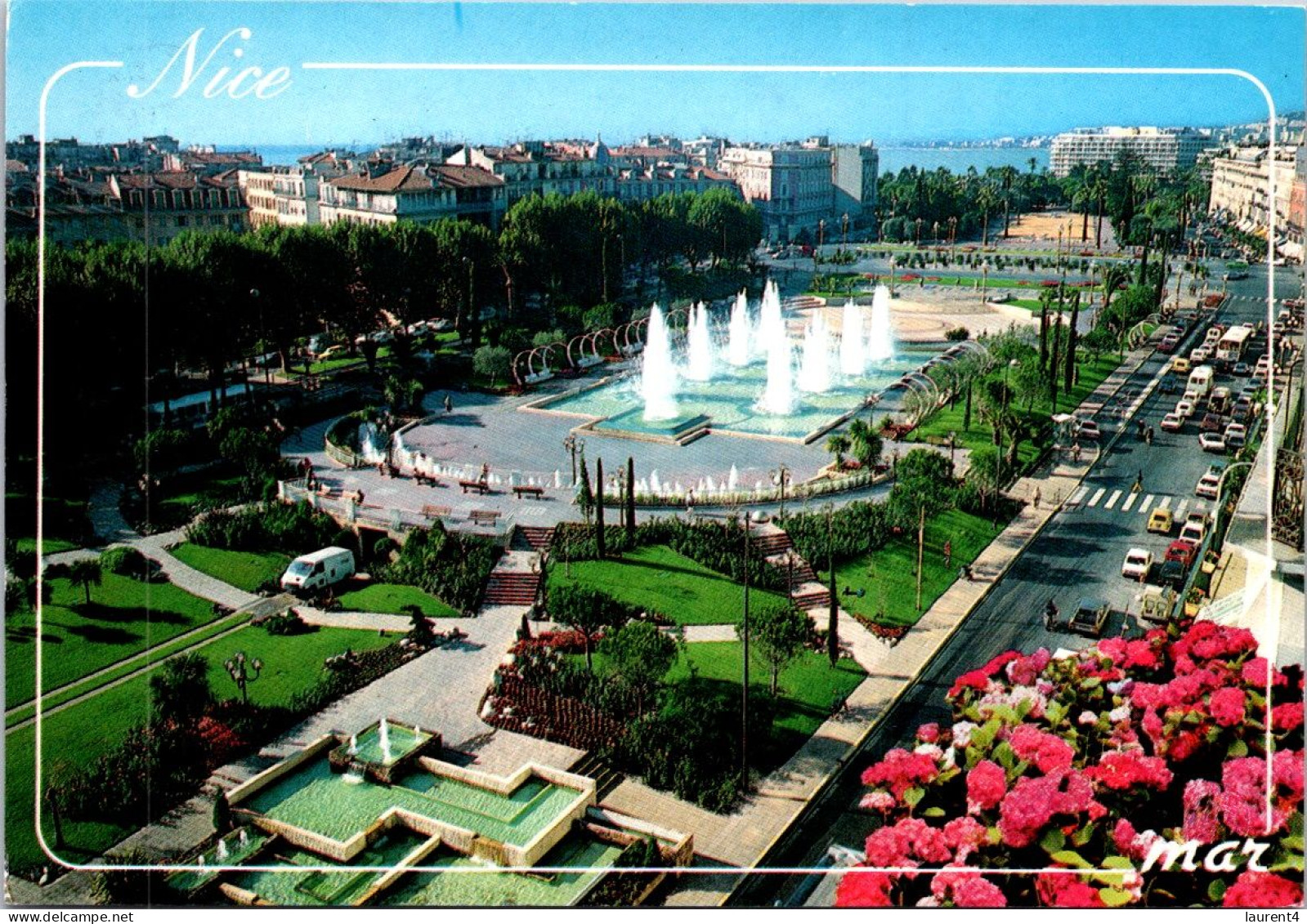 2-5-2024 (3 Z 40) France - Nice (posted In 1996 With Santons De Provence Stamp) - Parks