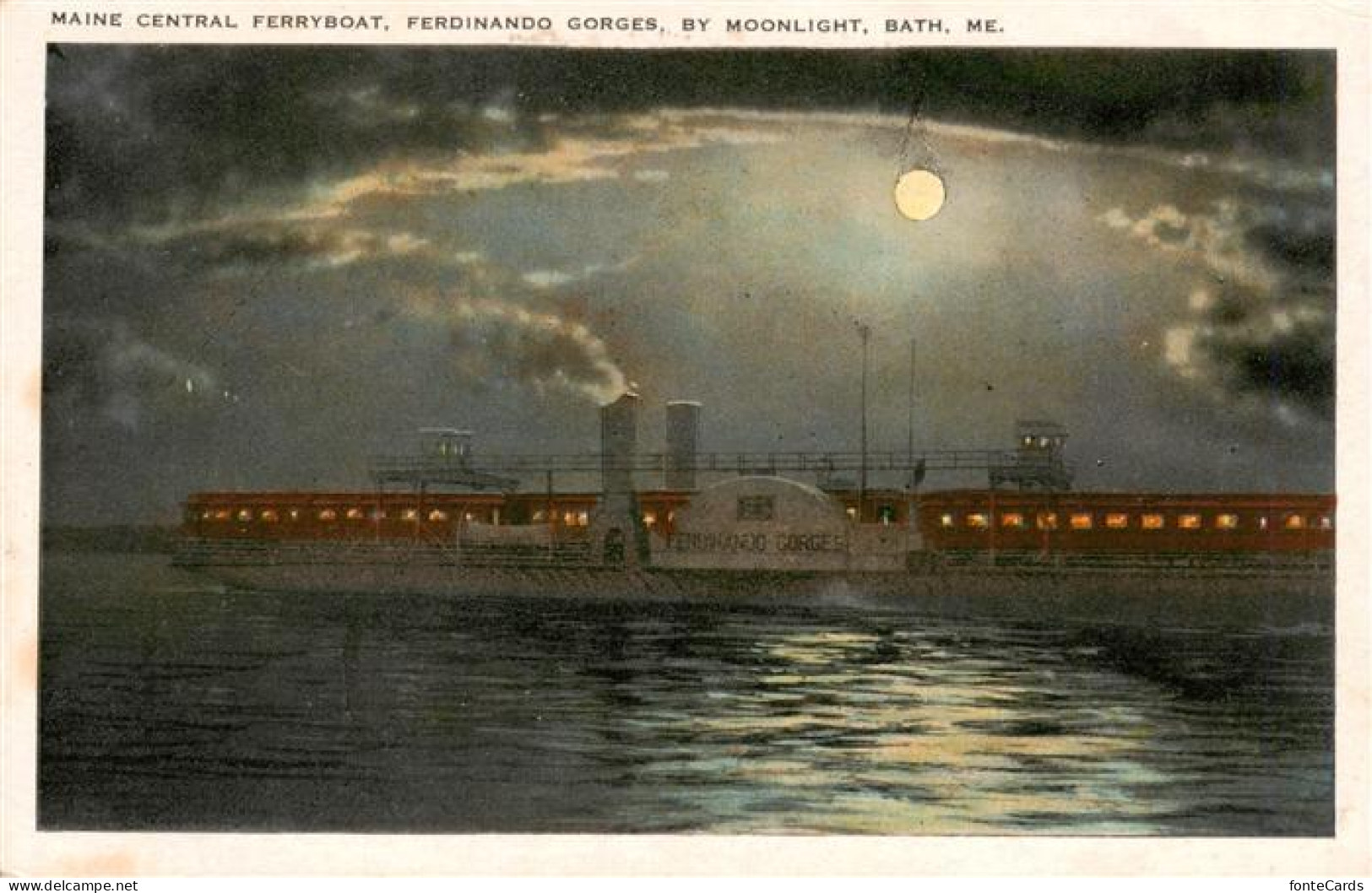 73923792 Bath_Maine Central Ferryboat Ferdinando Gorges - Altri & Non Classificati