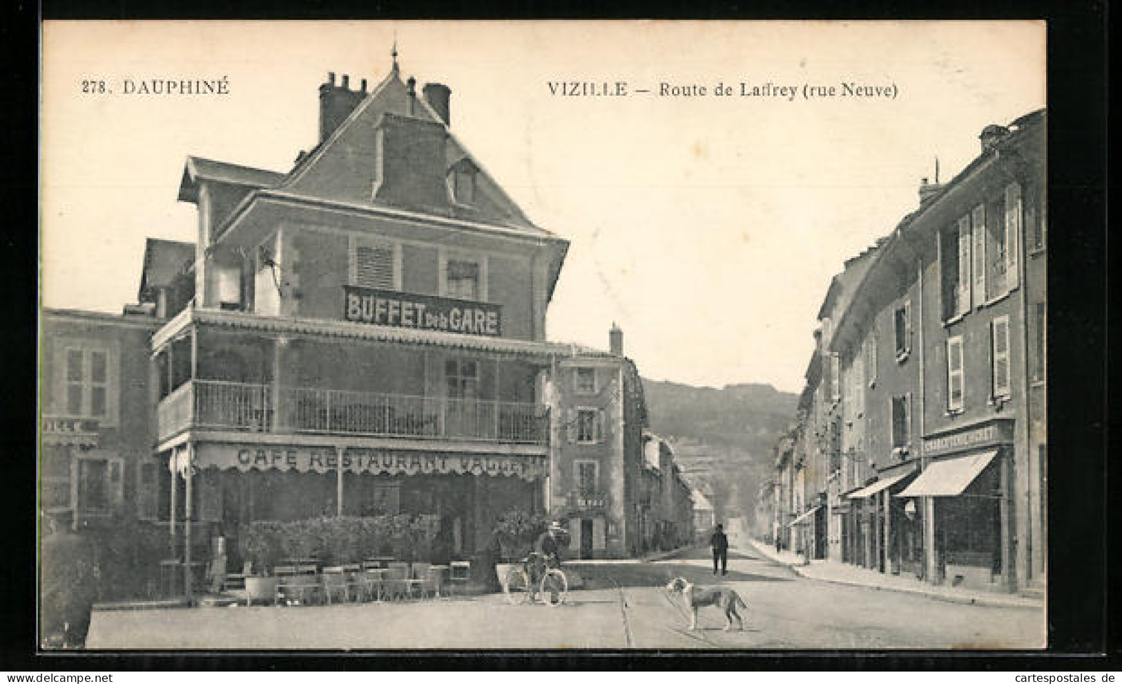CPA Vizille, Route De Laffrey (rue Neuve)  - Vizille