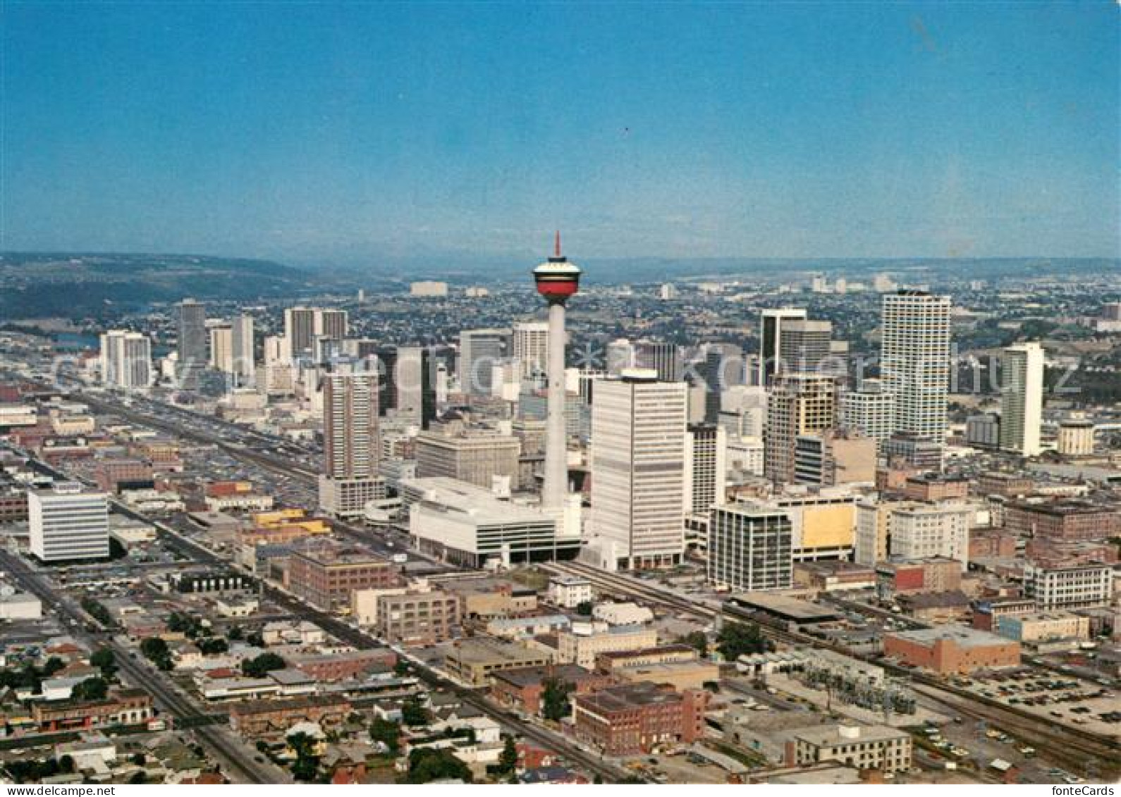 73682735 Calgary Aerial View Of Downtown Calgary Depicting The Calgary Tower As  - Non Classés