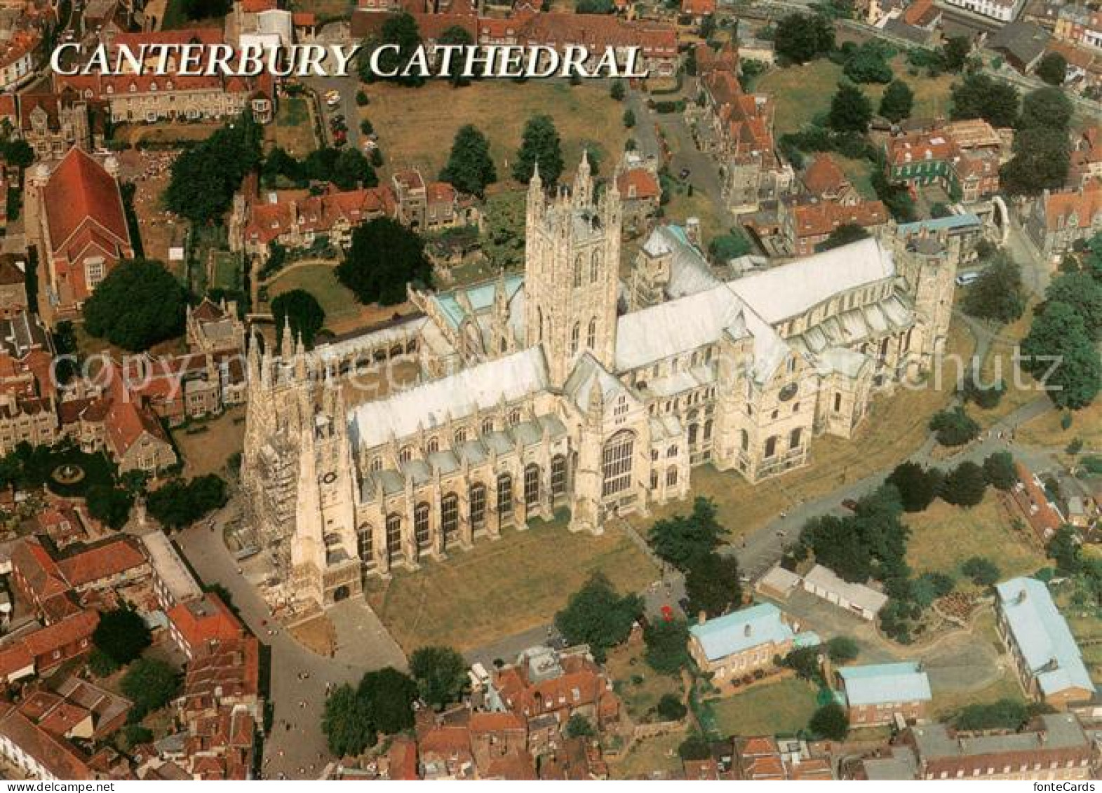 73682591 Canterbury Kent The Cathedral Air View  - Sonstige & Ohne Zuordnung