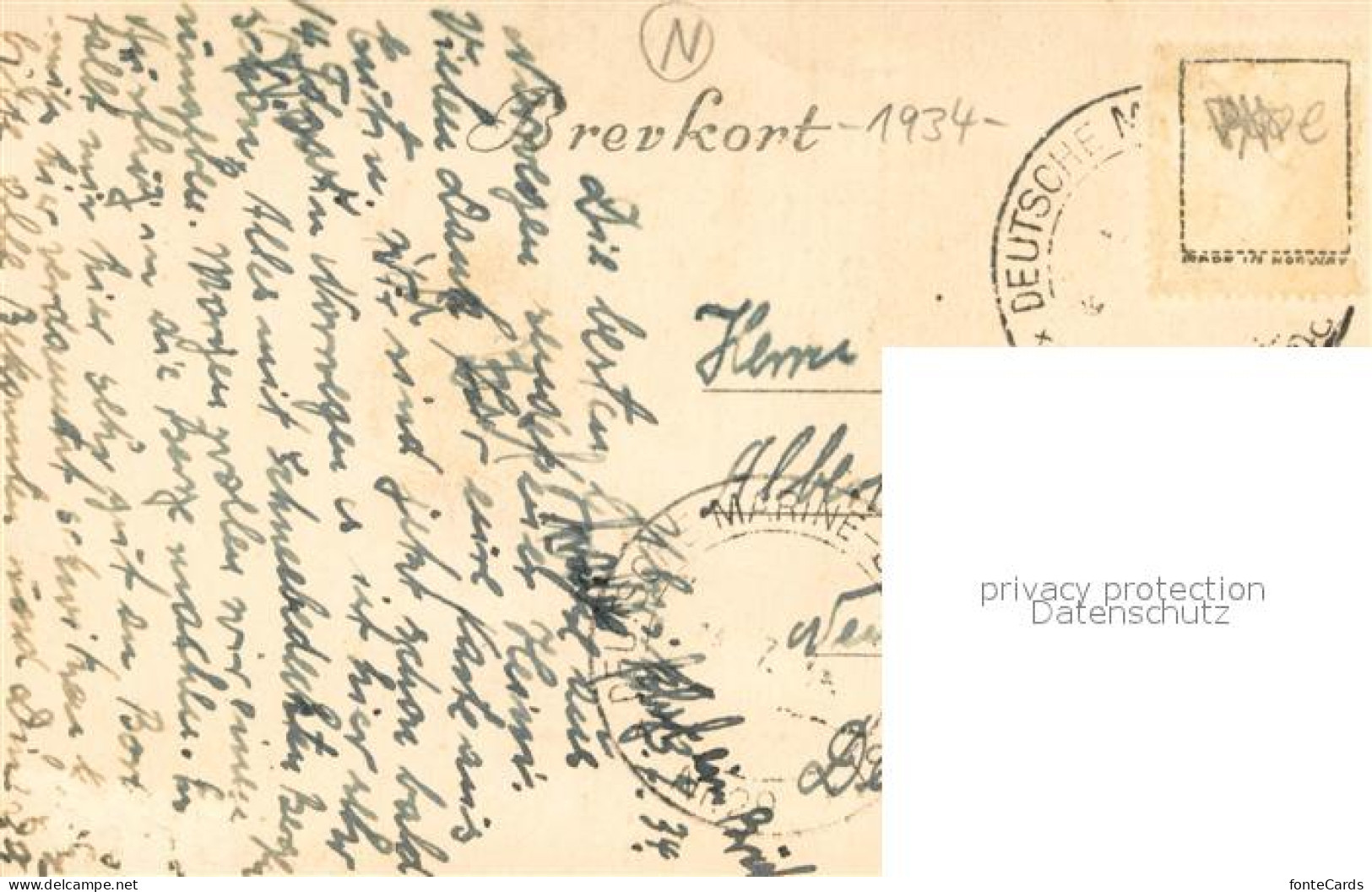 73682208 Stalheim Norwegen Sivlefos Wasserfall Trachten Stempel Marine Schiffspo - Norvège