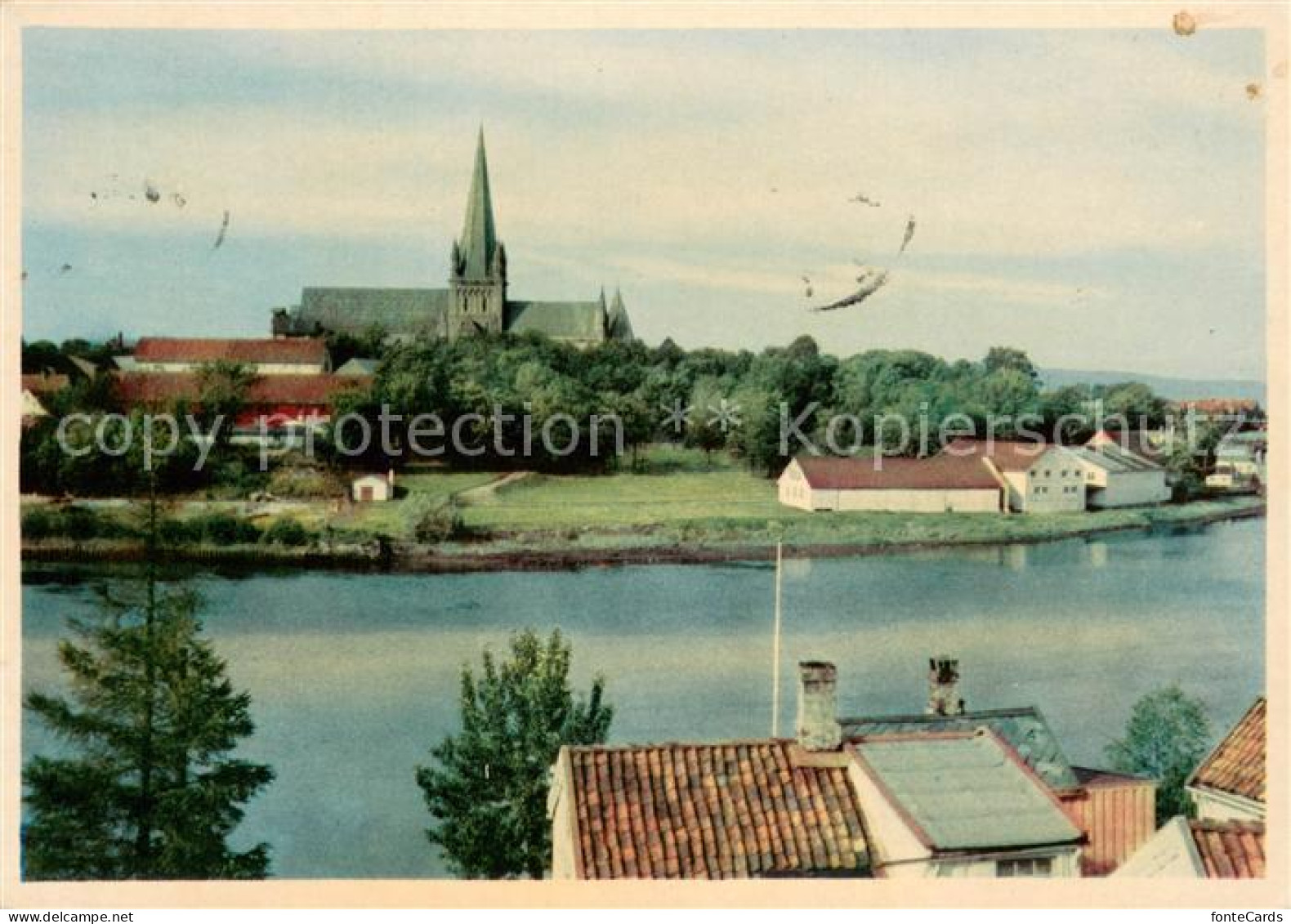 73680669 Trondheim Panorama Blick Zur Kirche Trondheim - Norvège