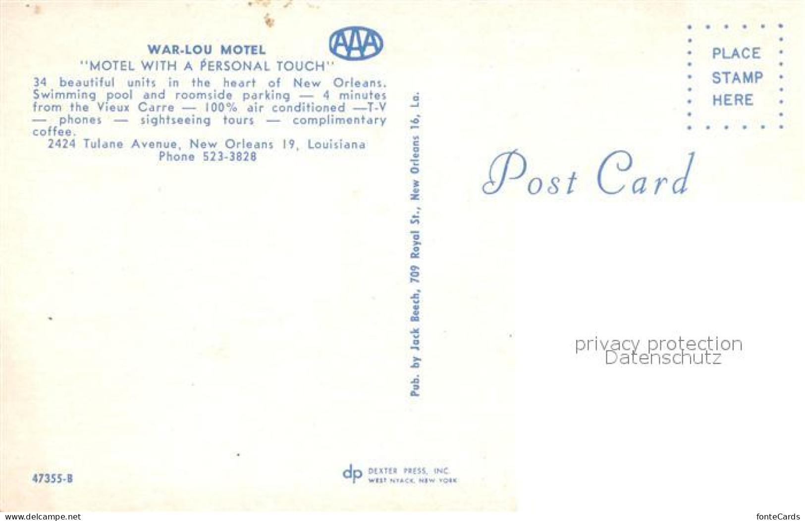 73674458 New_Orleans_Louisiana War Lou Motel Swimming Pool - Other & Unclassified