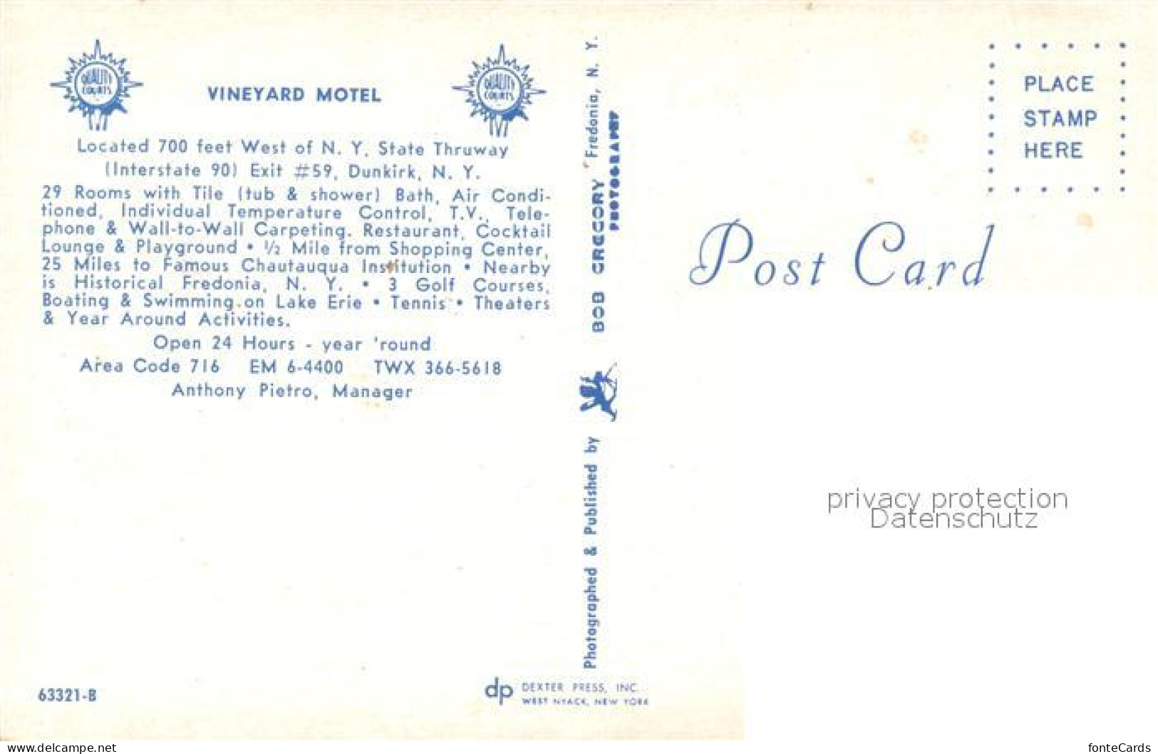 73674373 Dunkirk_New_York Vineyard Motel Bedroom - Autres & Non Classés