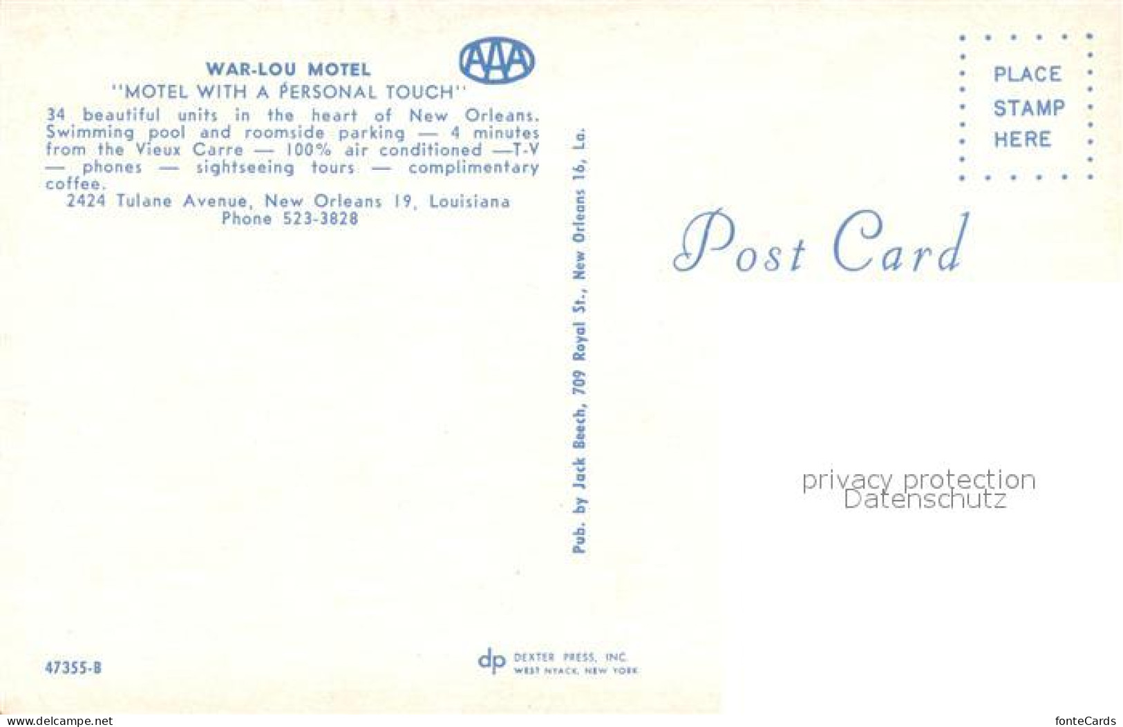 73674372 New_Orleans_Louisiana War Lou Motel Swimming Pool - Other & Unclassified