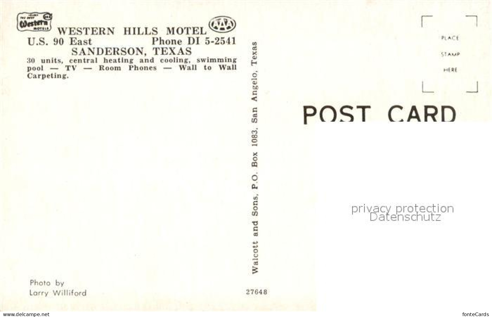 73674370 Sanderson_Texas Western Hills Motel - Other & Unclassified