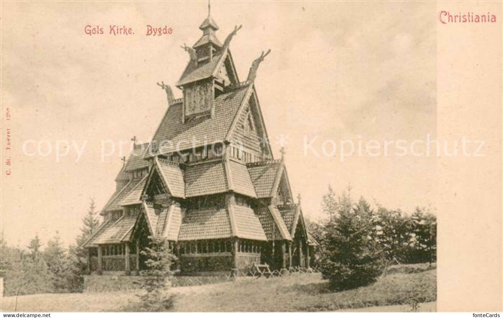 73674087 Christiania Gols Kirke Bygde Christiania - Noorwegen