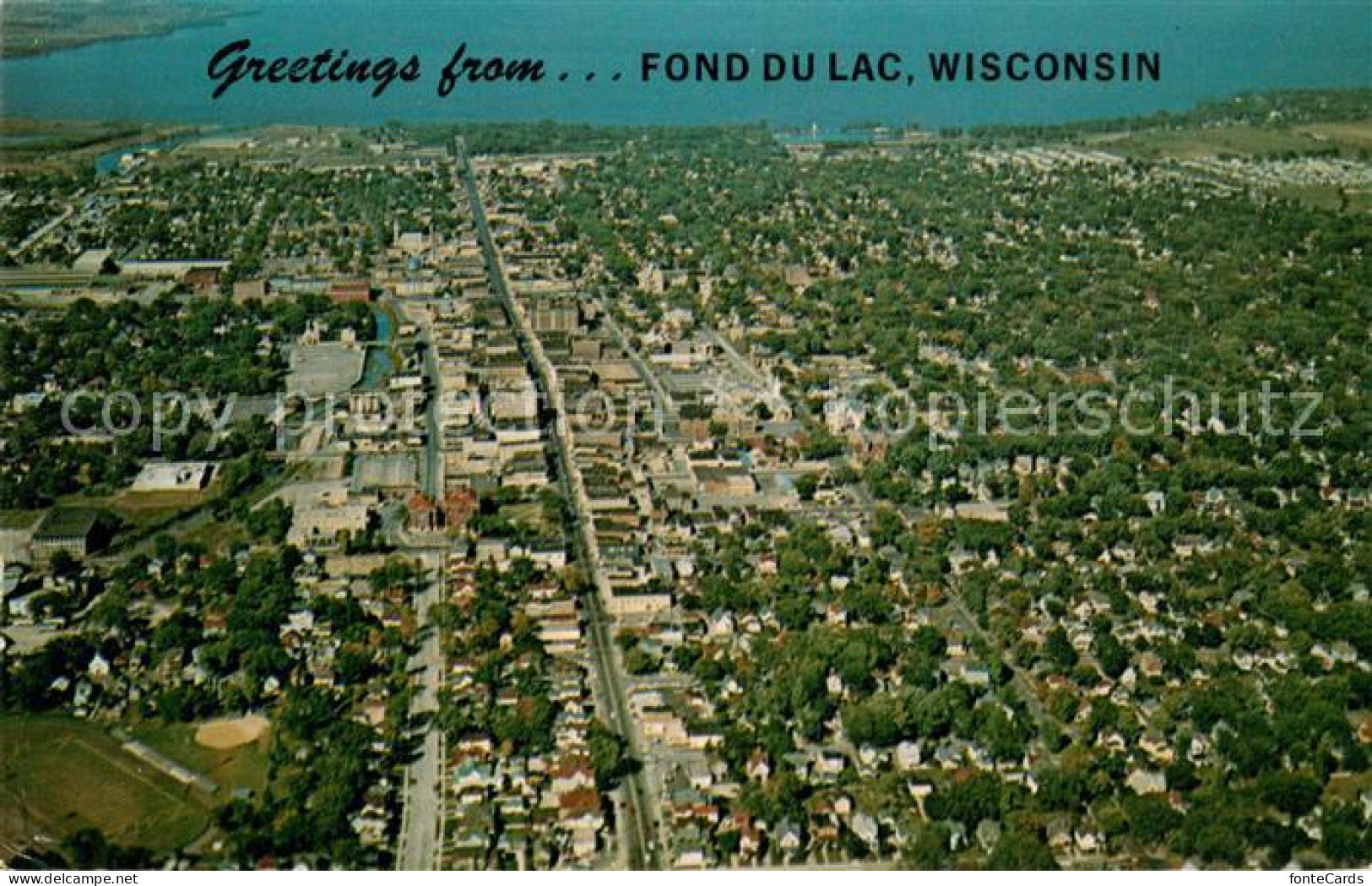 73646815 Wisconsin_US-State Fond Du Lac South Shore Of Lake Winnebago Air View - Autres & Non Classés