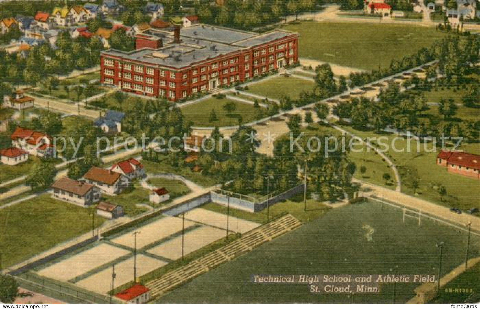 73646070 Saint_Cloud_Minnesota Technical High School And Athletic Field Air View - Andere & Zonder Classificatie