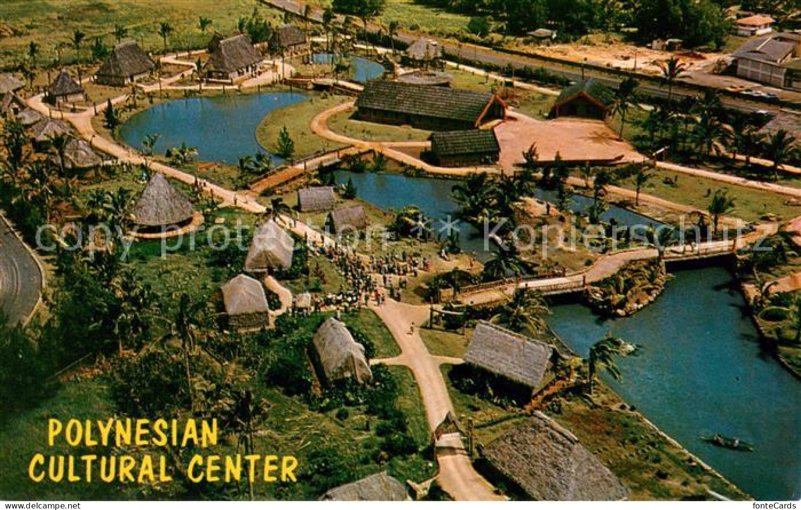 73645909 Hawaii_US-State Aerial View Of The Polynesian Cultural Center At Laie - Andere & Zonder Classificatie