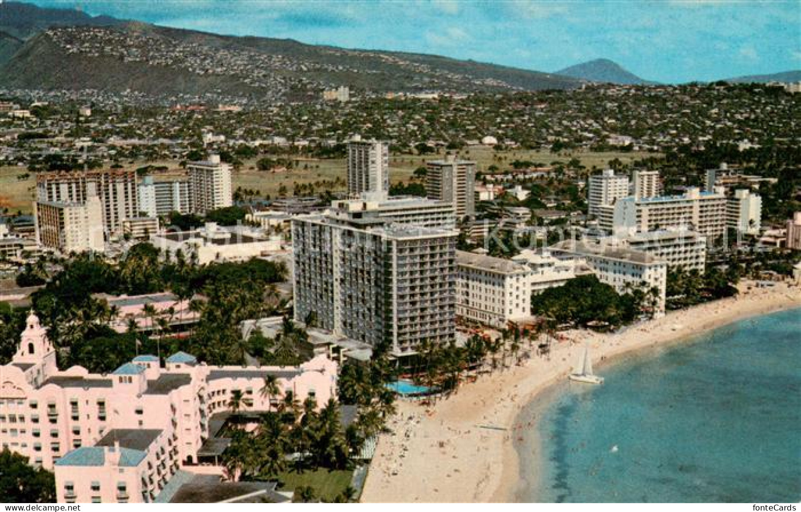 73645894 Waikiki Outrigger Hotel At Waikiki Beach Air View - Andere & Zonder Classificatie